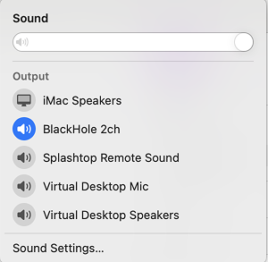 Mac Sound Output